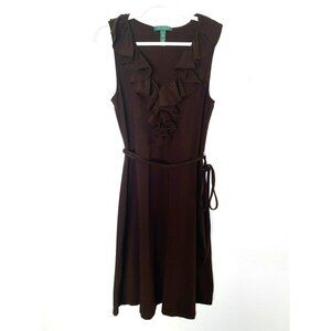 Lauren Ralph Lauren Brown Sleeveless Dress